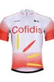 BONAVELO Kolesarski dres s kratkimi rokavi - COFIDIS 2020 - bela/rdeča