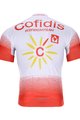 BONAVELO Kolesarski dres s kratkimi rokavi - COFIDIS 2020 - bela/rdeča