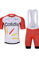 BONAVELO Kolesarski dres kratek rokav in kratke hlače - COFIDIS 2021 - črna/bela/rdeča