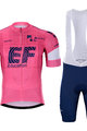 BONAVELO Kolesarski dres kratek rokav in kratke hlače - EDUCATION-NIPPO 2021 - rožnata/modra