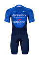 BONAVELO Kolesarski dres kratek rokav in kratke hlače - QUICKSTEP 2021 - bela/modra