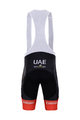 BONAVELO Kolesarske kratke hlače z naramnicami - UAE 2021 - bela/rdeča/črna
