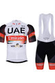 BONAVELO Kolesarski dres kratek rokav in kratke hlače - UAE 2021 - bela/črna