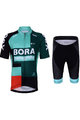 BONAVELO Kolesarski dres kratek rokav in kratke hlače - BORA 2022 KIDS - zelena/bela/črna