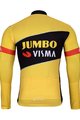BONAVELO Kolesarski dres z dolgimi rokavi zimski - JUMBO-VISMA 2025 WNT - rumena/črna