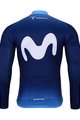 BONAVELO Kolesarski dres z dolgimi rokavi zimski - MOVISTAR 2024 WINTER - bela/modra