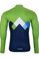BONAVELO Kolesarski dres z dolgimi rokavi zimski - SLOVENIA - modra/zelena