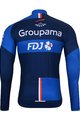 BONAVELO Kolesarski dres z dolgimi rokavi zimski - FDJ 2023 - črna/modra