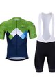 BONAVELO Kolesarski dres kratek rokav in kratke hlače - SLOVENIA - črna/zelena/modra