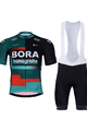 BONAVELO Kolesarski dres kratek rokav in kratke hlače - BORA 2023 - rdeča/črna/zelena