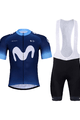 BONAVELO Kolesarski dres kratek rokav in kratke hlače - MOVISTAR 2024 - črna/modra