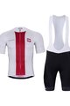 BONAVELO Kolesarski dres kratek rokav in kratke hlače - POLAND I. - bela/rdeča/črna