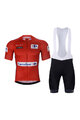 BONAVELO Kolesarski dres kratek rokav in kratke hlače - LA VUELTA - rdeča/črna