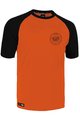ROCDAY Kolesarski dres s kratkimi rokavi - GRAVEL - črna/oranžna