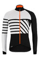 SANTINI Kolesarski dres z dolgimi rokavi zimski - SVOLTA WINTER - bela/črna