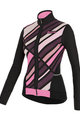 SANTINI Kolesarski dres z dolgimi rokavi zimski - CORAL RAGGIO LADY - rožnata/črna