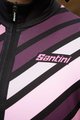 SANTINI Kolesarski dres z dolgimi rokavi zimski - CORAL RAGGIO LADY - rožnata/črna