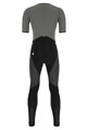 SANTINI Kolesarske dolge hlače z naramnicami - VEGA GRIDO WINTER - siva/črna