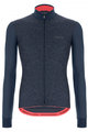 SANTINI Kolesarski dres z dolgimi rokavi zimski - COLORE PURO WINTER - modra
