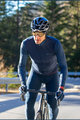 SANTINI Kolesarski dres z dolgimi rokavi zimski - COLORE PURO WINTER - modra