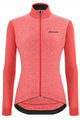 SANTINI Kolesarski zimski set - COLORE PURO LADY WNT - rožnata/črna