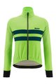 SANTINI Kolesarska  zimska jakna in hlače - COLORE HALO + LAVA - zelena/črna