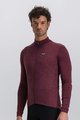 SANTINI Kolesarski dres z dolgimi rokavi zimski - PURE - bordo