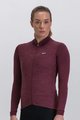 SANTINI Kolesarski dres z dolgimi rokavi zimski - PURE LADY - bordo