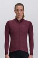 SANTINI Kolesarski dres z dolgimi rokavi zimski - PURE LADY - bordo