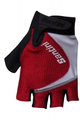 SANTINI Kolesarske rokavice s kratkimi prsti - STUDIO - črna/rdeča