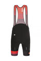 SANTINI Kolesarske kratke hlače z naramnicami - LA VUELTA 2021 - rdeča/črna