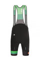 SANTINI Kolesarske kratke hlače z naramnicami - LA VUELTA 2021 - črna/zelena