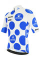 SANTINI Kolesarski dres s kratkimi rokavi - LA VUELTA 2021 - bela/modra