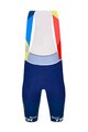 SANTINI Kolesarske kratke hlače z naramnicami - LIDL TREK 2024 TEAM ORIGINAL - rdeča/modra
