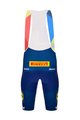 SANTINI Kolesarske kratke hlače z naramnicami - LIDL TREK 2024 TEAM ORIGINAL - rdeča/modra