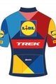 SANTINI Kolesarski dres s kratkimi rokavi - LIDL TREK 2024 KIDS - rumena/rdeča/modra