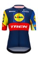 SANTINI Kolesarski dres s kratkimi rokavi - LIDL TREK 2024 LADY - rumena/rdeča/modra