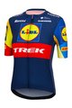 SANTINI Kolesarski dres s kratkimi rokavi - LIDL TREK 2024 LADY - rumena/rdeča/modra