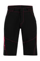 SANTINI Kolesarske kratke hlače brez naramnic - SELVA MTB LADY - črna/rožnata
