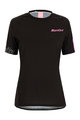 SANTINI Kolesarski dres s kratkimi rokavi - SASSO MTB LADY - črna/rožnata