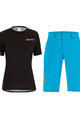 SANTINI Kolesarski MTB set - SASSO MTB LADY - črna/turkizna