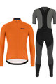 SANTINI Kolesarski zimski set - COLORE WINTER - siva/črna/oranžna