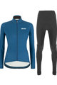SANTINI Kolesarski zimski set - COLORE LADY WINTER - modra/črna