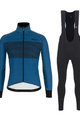 SANTINI Kolesarska  zimska jakna in hlače - COLORE WINTER III - modra/črna