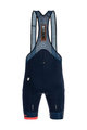 SANTINI Kolesarske kratke hlače z naramnicami - KARMA MILLE - modra/črna