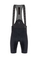 SANTINI Kolesarske kratke hlače z naramnicami - TONO PURO - črna