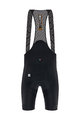 SANTINI Kolesarske kratke hlače z naramnicami - TONO PURO - črna