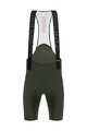 SANTINI Kolesarske kratke hlače z naramnicami - TONO PURO - zelena