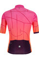 SANTINI Kolesarski dres s kratkimi rokavi - TONO PURO - rožnata/bordo/oranžna