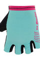 SANTINI Kolesarske rokavice s kratkimi prsti - LUCE - rožnata/turkizna